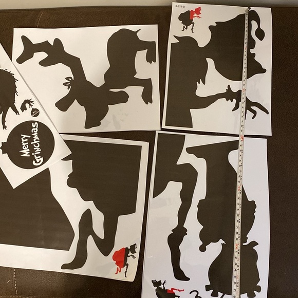 Merry Grinchmas vinyl window cling decal The Grinch Christmas black Large - Picture 4 of 5